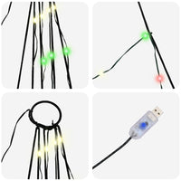 Albero di Natale LED con picchetti per il terreno Multicolore 42018743