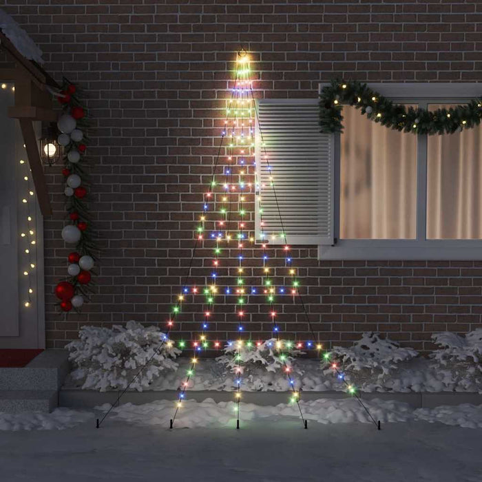 Albero di Natale LED con picchetti per il terreno Multicolore 42018743