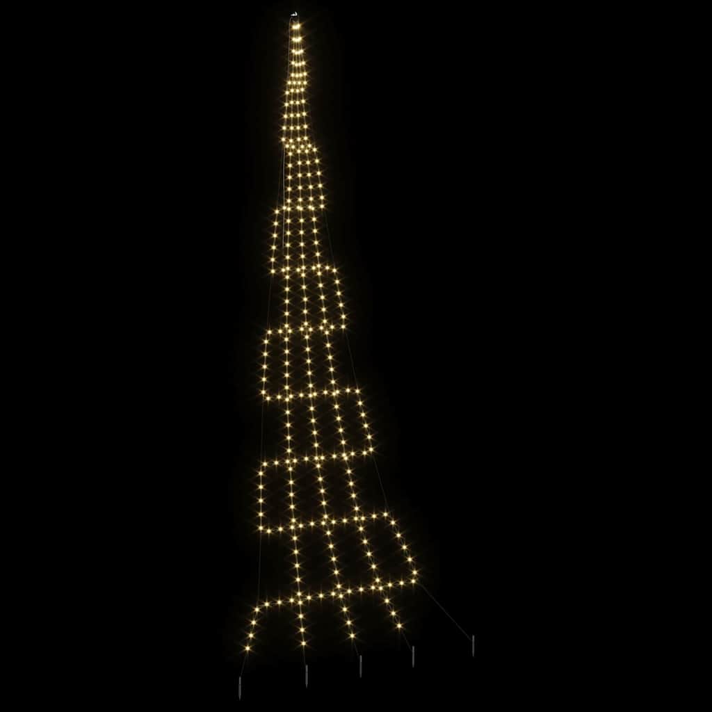 Albero di Natale LED con picchetti per il terreno Bianco caldo 42018745