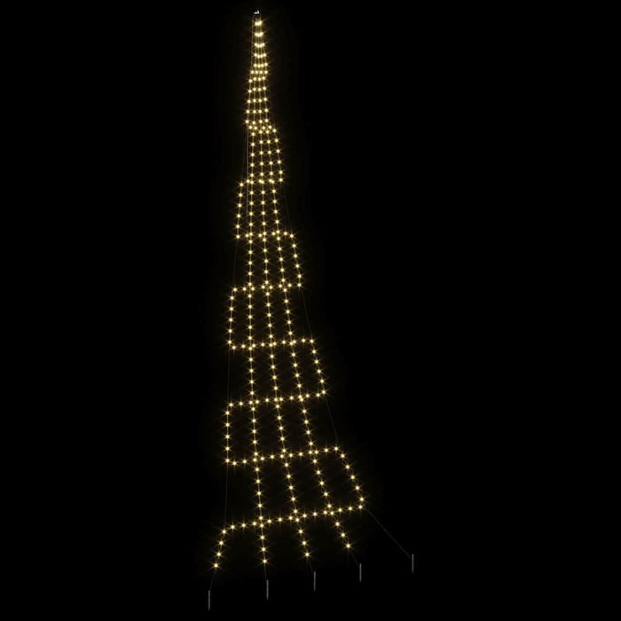 Albero di Natale LED con picchetti per il terreno Bianco caldo 42018745