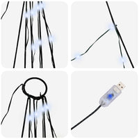 Albero di Natale LED con picchetti per il terreno Bianco freddo 42018746