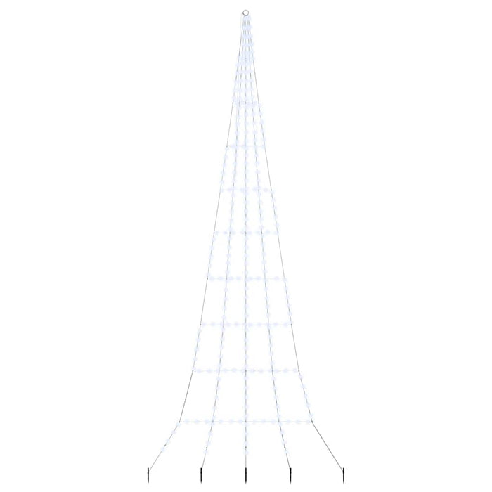 Albero di Natale LED con picchetti per il terreno Bianco freddo 42018746