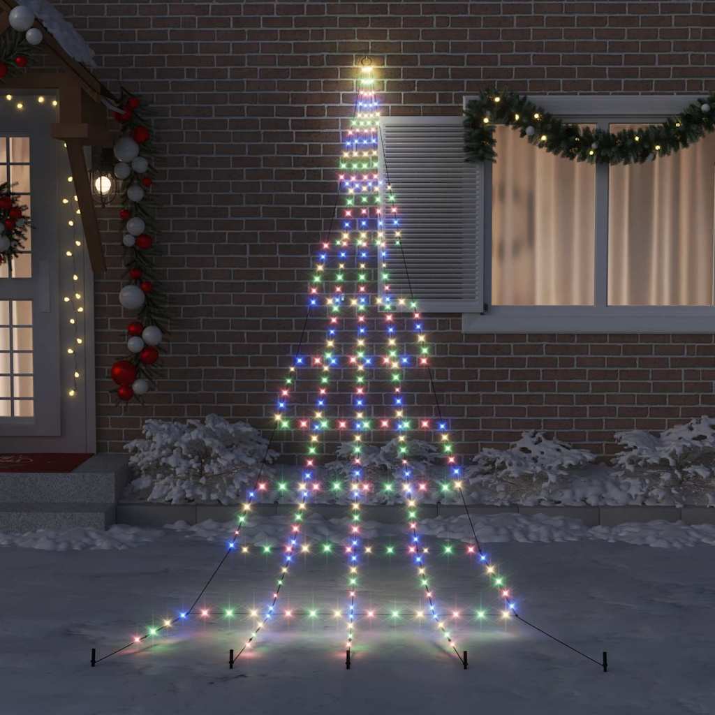 Albero di Natale LED con picchetti per il terreno Multicolore 42018747