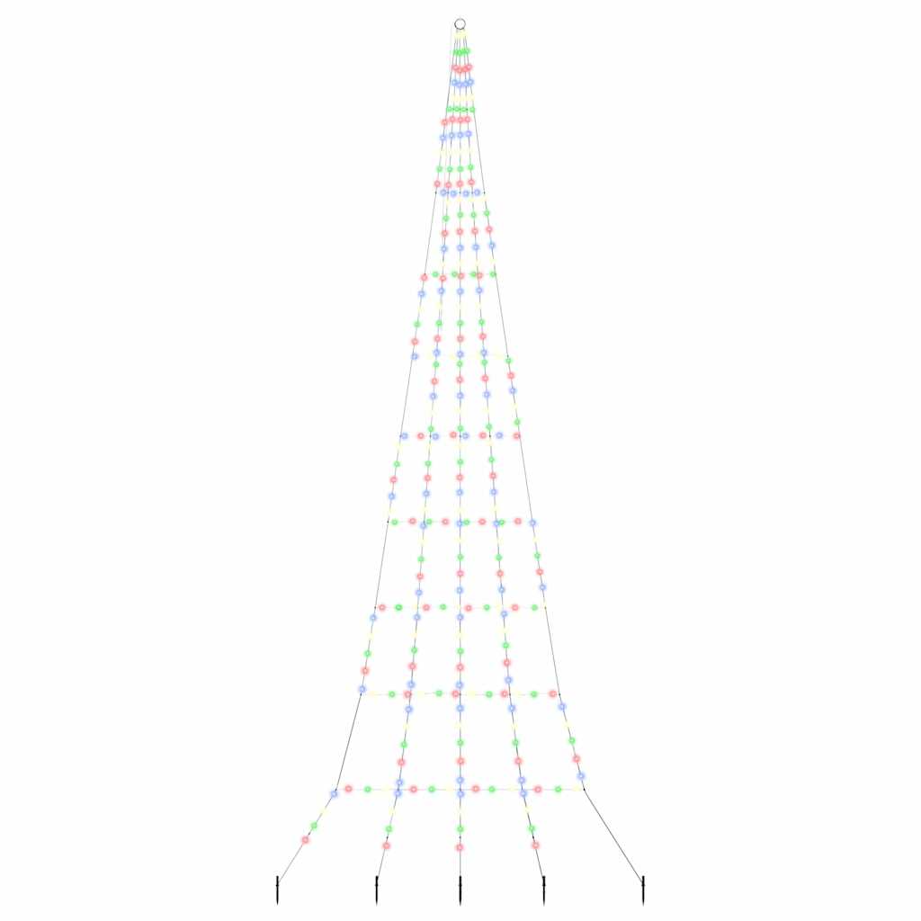 Albero di Natale LED con picchetti per il terreno Multicolore 42018747
