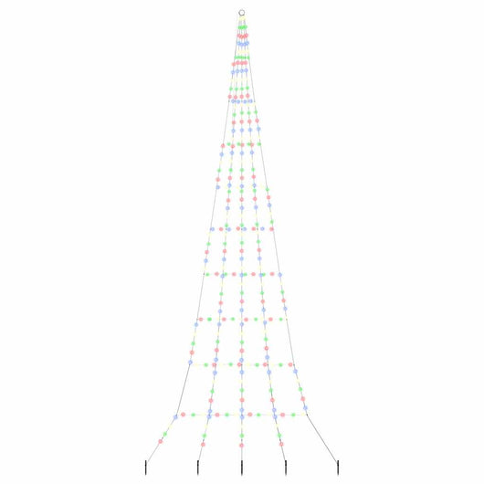 Albero di Natale LED con picchetti per il terreno Multicolore 42018747