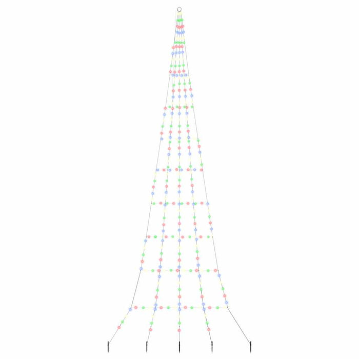 Albero di Natale LED con picchetti per il terreno Multicolore 42018747