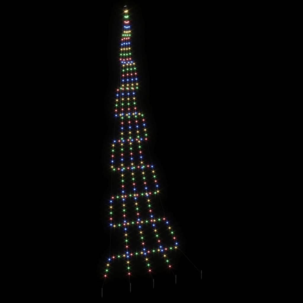 Albero di Natale LED con picchetti per il terreno Multicolore 42018747