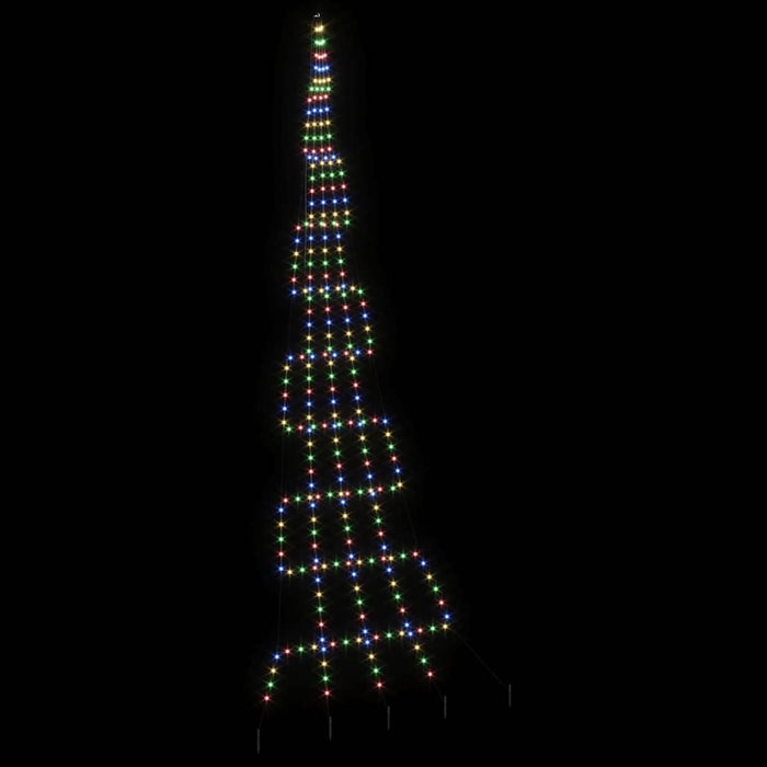 Albero di Natale LED con picchetti per il terreno Multicolore 42018747