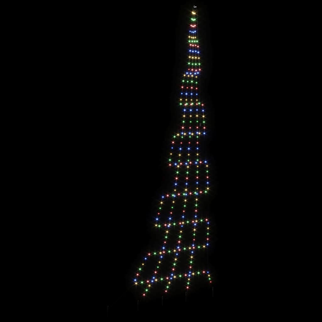 Albero di Natale LED con picchetti per il terreno Multicolore 42018747