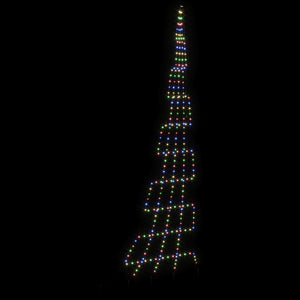 Albero di Natale LED con picchetti per il terreno Multicolore 42018747
