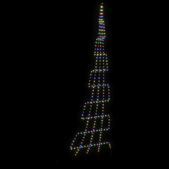 Albero di Natale LED con picchetti per il terreno Multicolore 42018747