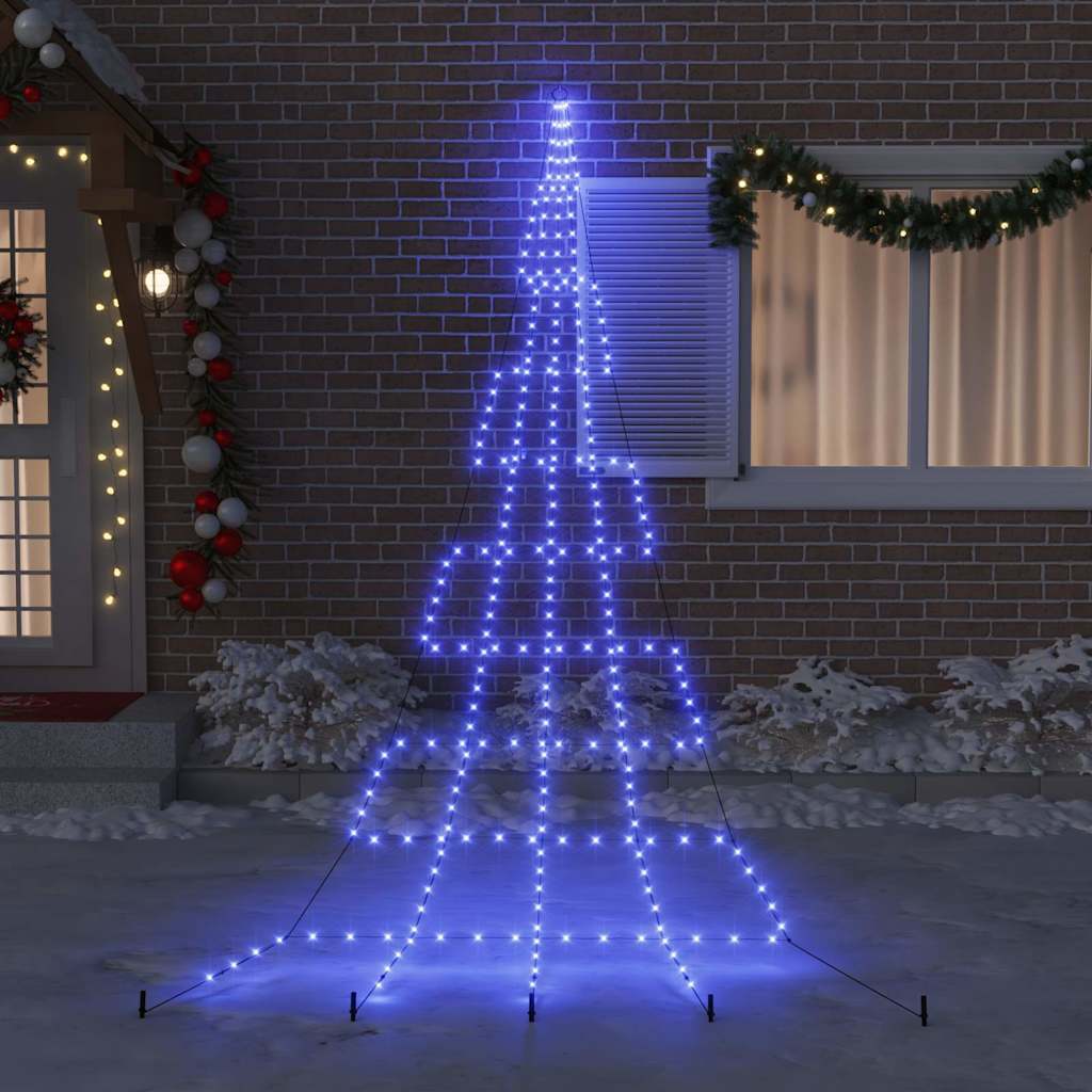 Albero di Natale LED con picchetti per il terreno Blu 500 cm 42018748