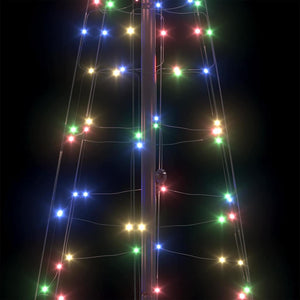 Albero di Natale LED con 390 LED Multicolore 250 cm Ferro 42018751