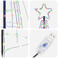 Albero di Natale LED con 800 LED Multicolore 400 cm Ferro 42018755