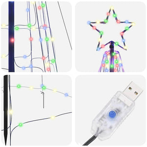 Albero di Natale LED con 800 LED Multicolore 400 cm Ferro 42018755
