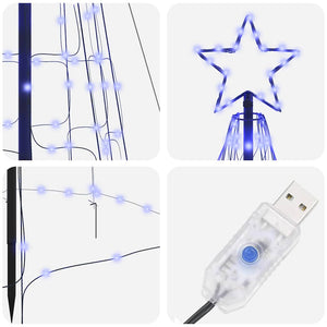 Albero di Natale LED con 800 LED Blu 400 cm Ferro 42018756