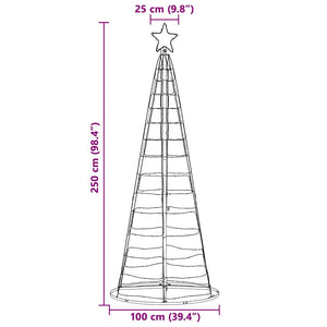 Albero di Natale LED con 390 LED Bianco freddo 250 cm Ferro 42018758