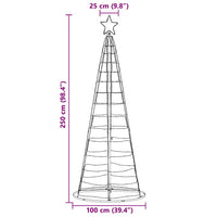 Albero di Natale LED con 390 LED con supporto Blu 250 cm Ferro 42018760