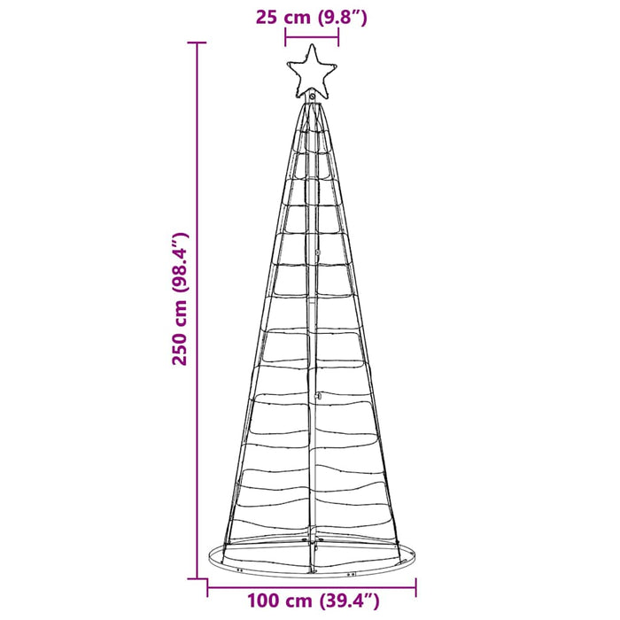 Albero di Natale LED con 390 LED con supporto Blu 250 cm Ferro 42018760