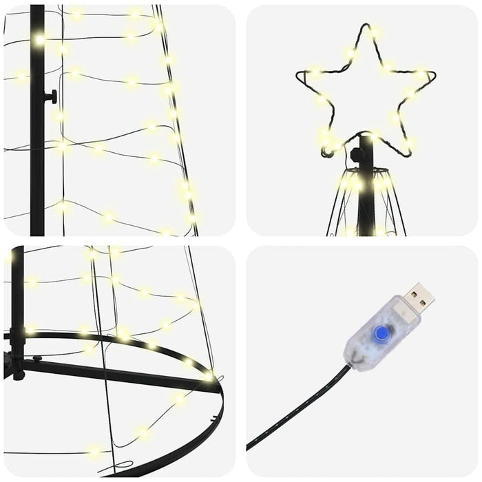 Albero di Natale LED con 800 LED Bianco caldo 400 cm Ferro 42018761