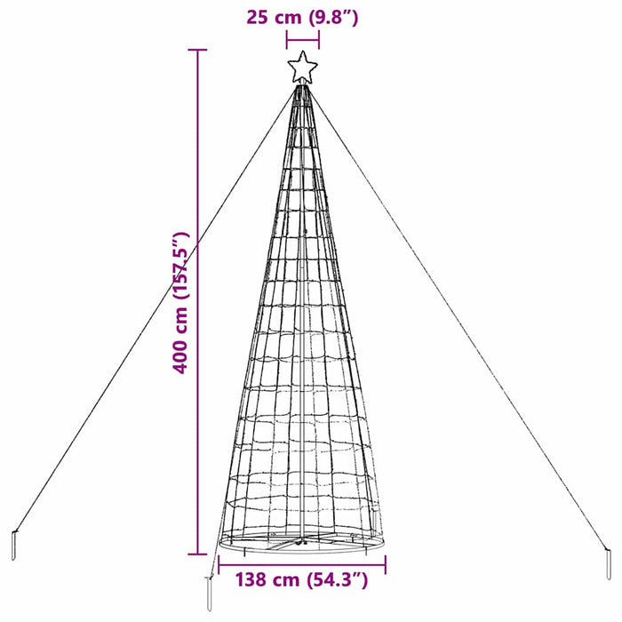 Albero di Natale LED con 800 LED Bianco freddo 400 cm Ferro 42018762