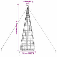 Albero di Natale LED con 800 LED Multicolore 400 cm Ferro 42018763