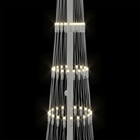 Albero di Natale LED Bianco caldo 51 x 51 x 190 cm Metallo 42018771