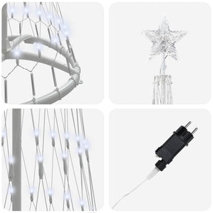 Albero di Natale LED Bianco freddo 51 x 51 x 190 cm Metallo 42018772