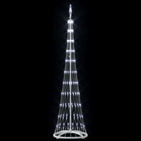 Albero di Natale LED Bianco freddo 51 x 51 x 190 cm Metallo 42018772