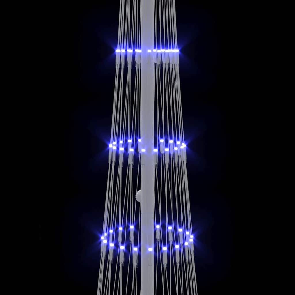 Albero di Natale LED-Luci decorative natalizie con 230 LED Blu 51 x 51 x 190 cm Metallo