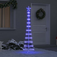 Albero di Natale LED con 230 LED Blu 51 x 51 x 190 cm Metallo 42018773