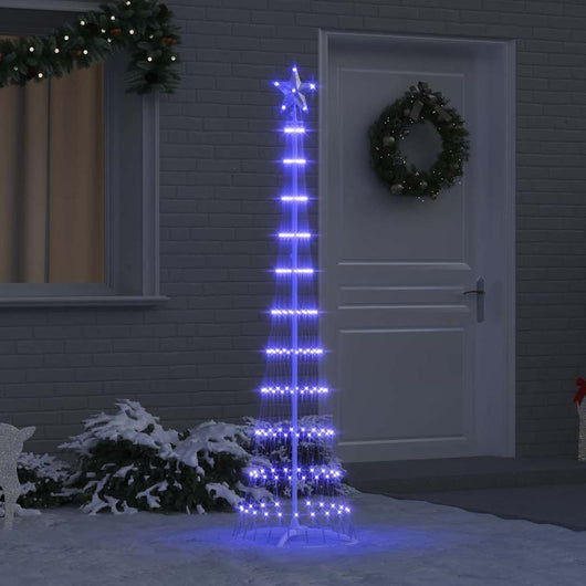 Albero di Natale LED con 230 LED Blu 51 x 51 x 190 cm Metallo 42018773