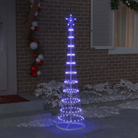 Albero di Natale LED con 230 LED Blu 51 x 51 x 190 cm Metallo 42018773