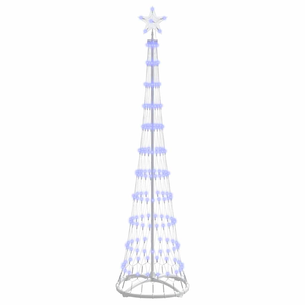Albero di Natale LED-Luci decorative natalizie con 230 LED Blu 51 x 51 x 190 cm Metallo