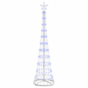 Albero di Natale LED con 230 LED Blu 51 x 51 x 190 cm Metallo 42018773