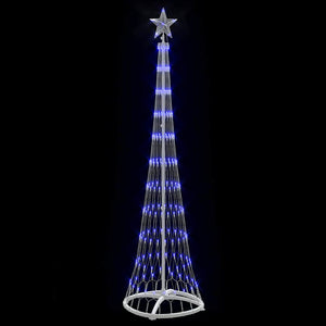 Albero di Natale LED con 230 LED Blu 51 x 51 x 190 cm Metallo 42018773