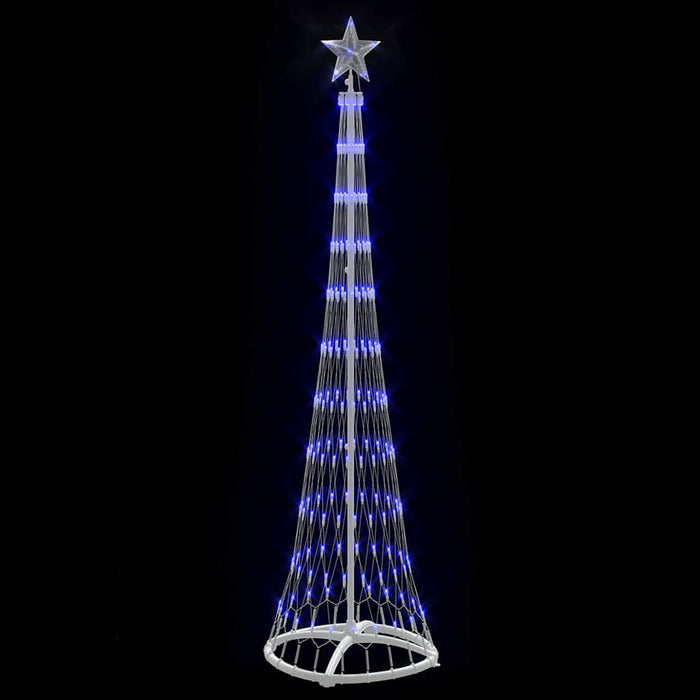 Albero di Natale LED con 230 LED Blu 51 x 51 x 190 cm Metallo 42018773