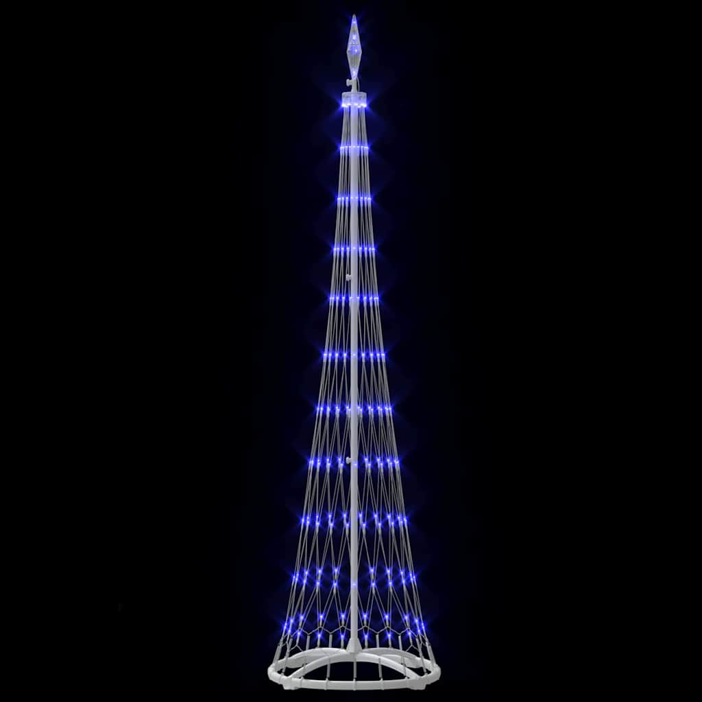 Albero di Natale LED-Luci decorative natalizie con 230 LED Blu 51 x 51 x 190 cm Metallo