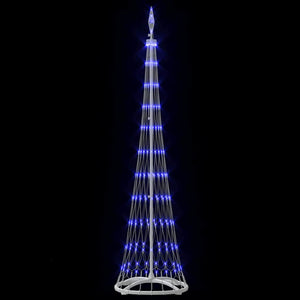 Albero di Natale LED-Luci decorative natalizie con 230 LED Blu 51 x 51 x 190 cm Metallo