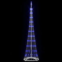 Albero di Natale LED con 230 LED Blu 51 x 51 x 190 cm Metallo 42018773