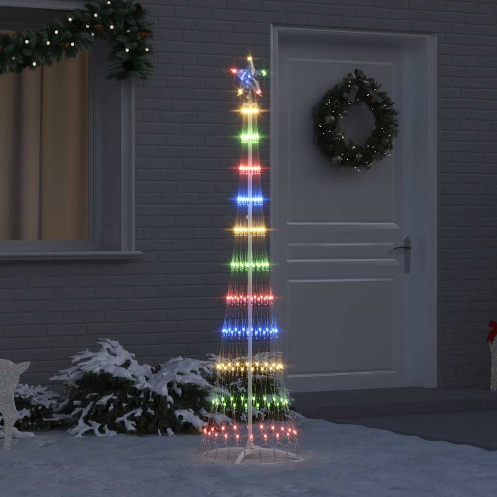 Albero di Natale LED Multicolore 51 x 51 x 190 cm Metallo 42018774