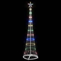 Albero di Natale LED Multicolore 51 x 51 x 190 cm Metallo 42018774