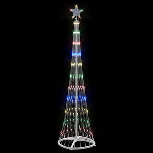Albero di Natale LED Multicolore 51 x 51 x 190 cm Metallo 42018774