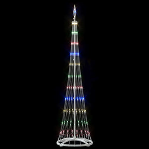 Albero di Natale LED Multicolore 51 x 51 x 190 cm Metallo 42018774