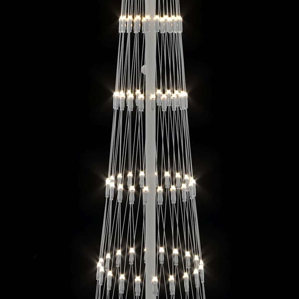 Albero di Natale LED-Luci decorative natalizie Bianco caldo 70 x 70 x 250 cm Metallo
