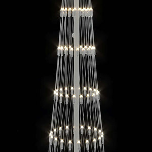Albero di Natale LED-Luci decorative natalizie Bianco caldo 70 x 70 x 250 cm Metallo