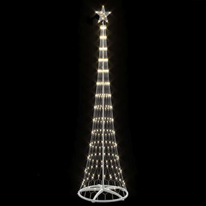 Albero di Natale LED Bianco caldo 70 x 70 x 250 cm Metallo 42018775