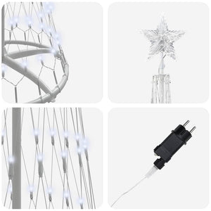 Albero di Natale LED Bianco freddo 70 x 70 x 250 cm Metallo 42018776