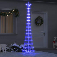 Albero di Natale LED con 290 LED Blu 70 x 70 x 250 cm Metallo 42018777