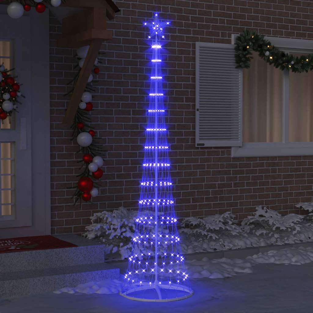 Albero di Natale LED con 290 LED Blu 70 x 70 x 250 cm Metallo 42018777